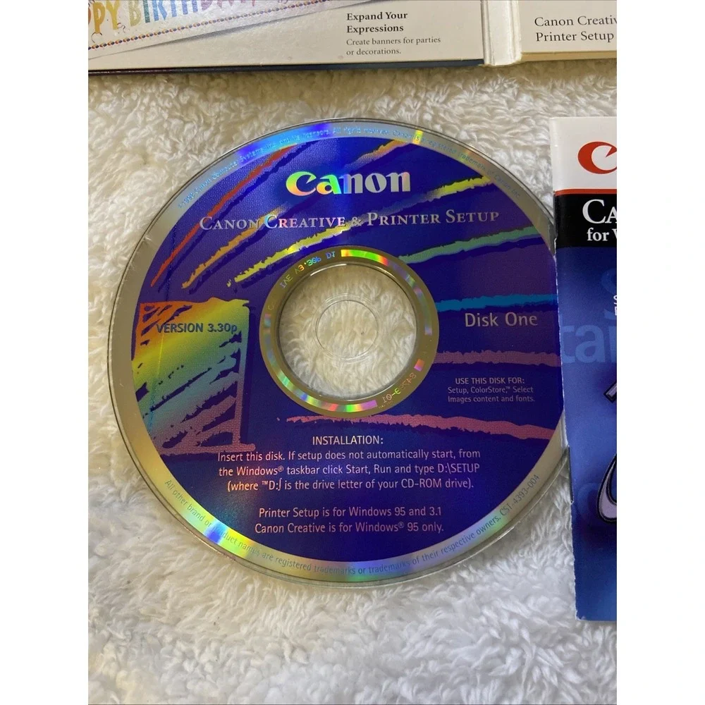 Canon Creative 3 & Printer‎ Setup Windows 95, 98, 3.1 CD Quick Start Guide